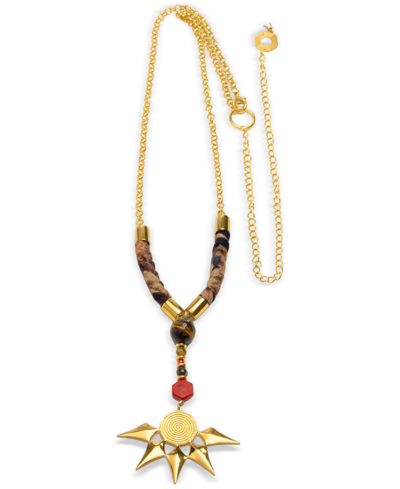Shop Nectar Nectar New York 18k Gold-plated Rhys Statement Necklace, 24" + 10" Extender In Gld