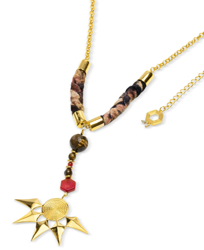 Shop Nectar Nectar New York 18k Gold-plated Rhys Statement Necklace, 24" + 10" Extender In Gld