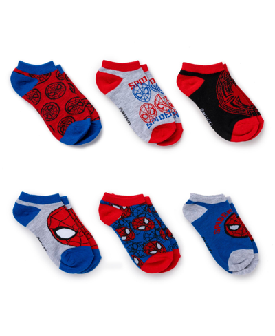Shop Marvel Big Boys Low Rise Socks, Pack Of 6 In Assorted