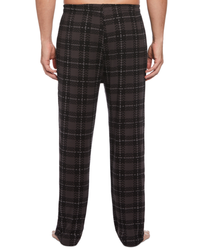 Shop Perry Ellis Portfolio Men's Deluxe Touch Geo Plaid Pajama Pants In Black Beauty