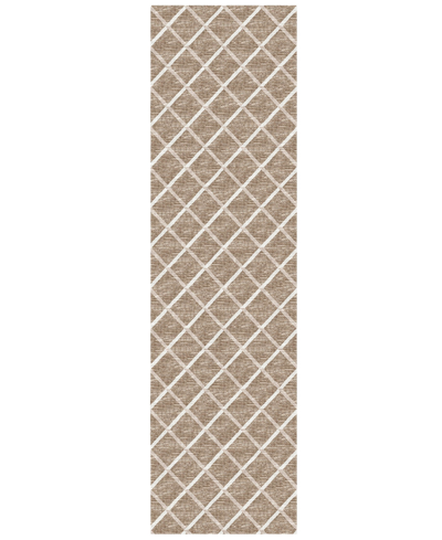 D Style York Yo1 2'3" X 10' Runner Area Rug In Taupe