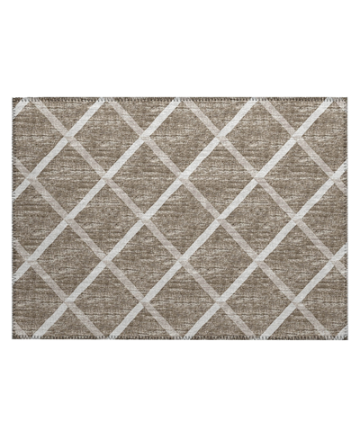 Shop D Style Victory Washable Vcy1 1'8" X 2'6" Area Rug In Taupe