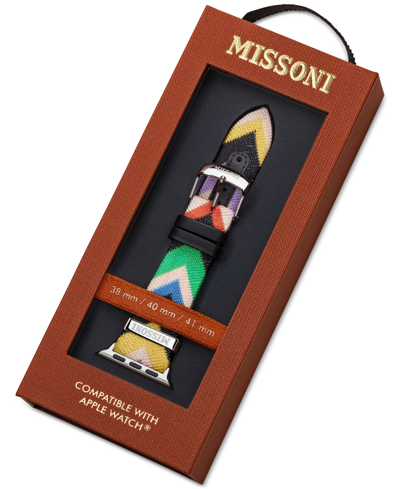 Shop Missoni Zigzag Multicolor Leather Strap For Apple Watch 42mm/44mm
