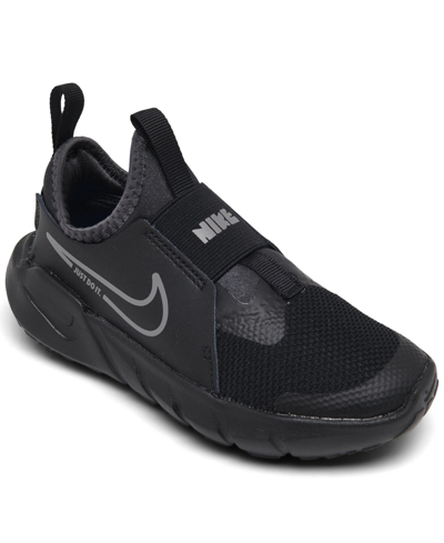Shop Nike Little Kids Flex Runner 2 Slip-on Running Sneakers From Finish Line In Black,flat Pewter