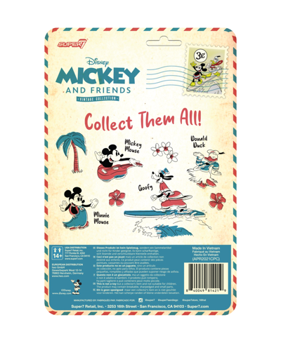 Shop Super 7 Disney Vintage-like Collection Mickey Mouse Hawaiian Holiday 3.75" Reaction Figure In Multi