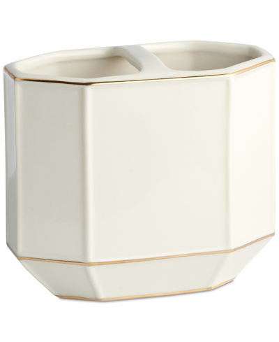 Shop Kassatex Montepellier Toothbrush Holder In White