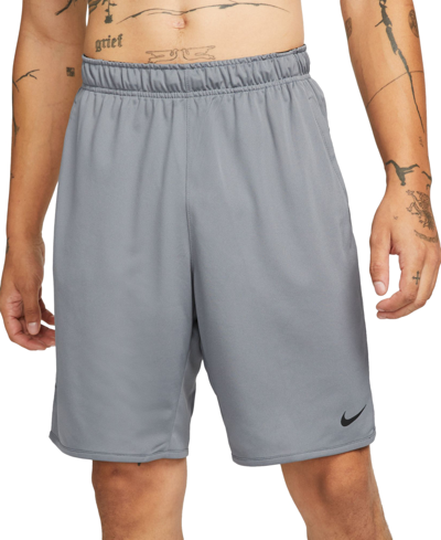 Shop Nike Men's Totality Dri-fit Unlined Versatile 9" Shorts In Smoke Grey,black