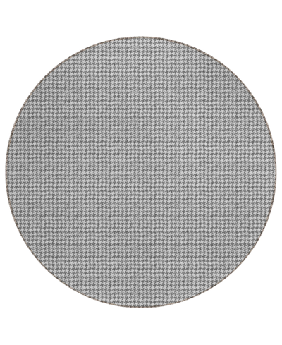 D Style Hinton Hn1 10' X 10' Round Area Rug In Gray