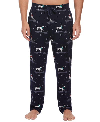 Shop Perry Ellis Portfolio Men's Deluxe Touch Dalmation Pajama Pants In Peacoat