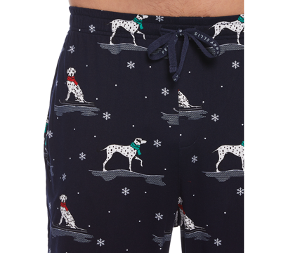 Shop Perry Ellis Portfolio Men's Deluxe Touch Dalmation Pajama Pants In Peacoat