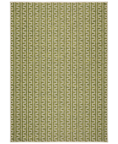 Shop D Style Nusa Outdoor Nsa9 8' X 10' Area Rug In Lime