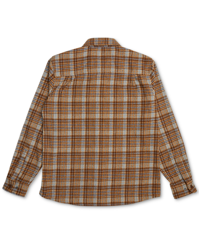 Shop Deus Ex Machina Men's Kalyn Long-sleeve Button Front Check Shirt In Brown Check