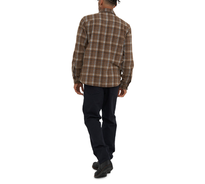 Shop Deus Ex Machina Men's Kalyn Long-sleeve Button Front Check Shirt In Brown Check