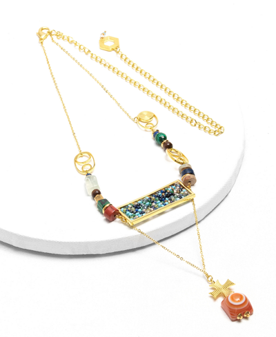 Nectar Nectar New York 18k Gold-plated Donyshee Statement Necklace, 24" + 10" Extender In Gld