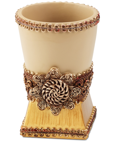 Shop Avanti Braided Medallion Colorblocked Tumbler In Gold