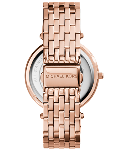 Shop Michael Kors Women's Darci Rose Gold-tone Stainless Steel Bracelet Watch 39mm Mk3192 In No Color