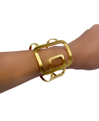 Shop Adornia 14k Gold-plated Sculptural Cuff Bracelet
