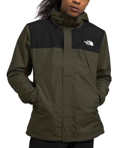 Shop The North Face Men's Antora Triclimate Waterproof Jacket In New Taupe Green,tnf Black