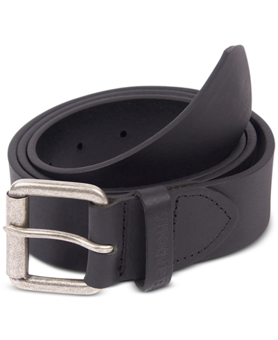 Shop Barbour Men's Allanton Leather Belt In Black