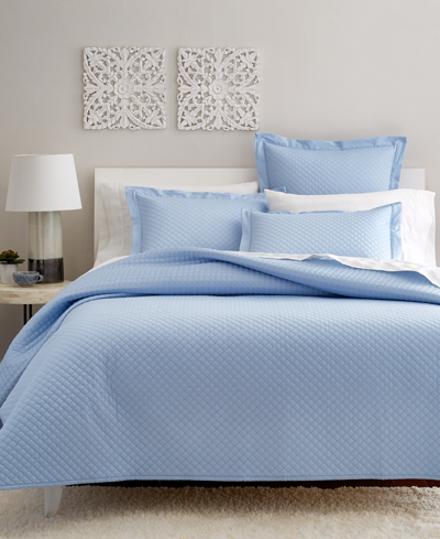 Shop Charter Club Damask Quilted Cotton 3-pc. Coverlet Set, King, Created For Macy's In Horizon