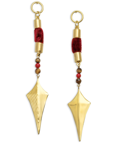 Shop Nectar Nectar New York 18k Gold-plated Lanza Dangle Drop Earrings In Gld