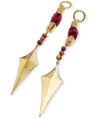 Shop Nectar Nectar New York 18k Gold-plated Lanza Dangle Drop Earrings In Gld