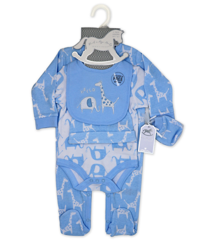 Rock-a-bye Baby Boutique Baby Boys Safari Layette, 6 Piece Set In Blue
