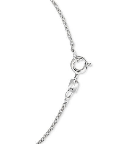 Shop Macy's Diamond Heart Locket 18" Pendant Necklace (1/4 Ct. T.w.) In Sterling Silver