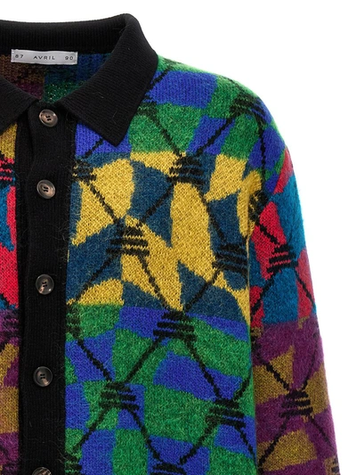 Shop Avril 8790 Patterned Cardigan In Multicolor