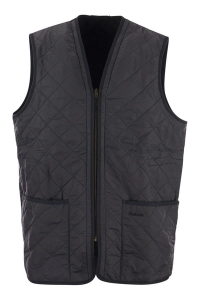 Shop Barbour Polarquilt - Quilted Gilet With Zip In Navy Blue