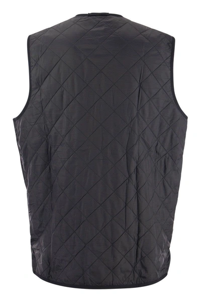 Shop Barbour Polarquilt - Quilted Gilet With Zip In Navy Blue