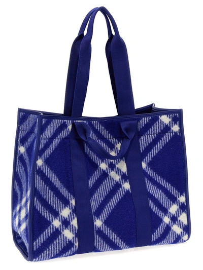 Shop Burberry Shopping Check In Blue