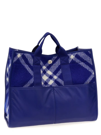 Shop Burberry Shopping Check In Blue