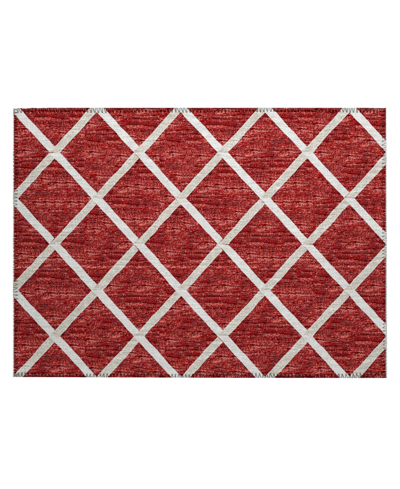 D Style York Yo1 1'8" X 2'6" Area Rug In Red