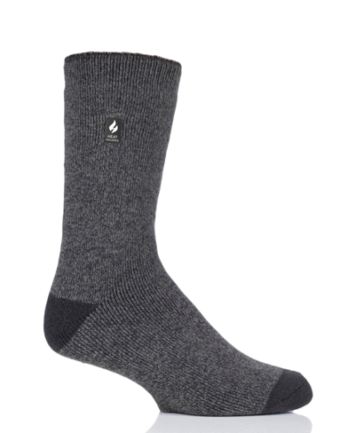 Shop Heat Holders Men's Lite Fieldfare Twist Crew Sock In Charcoal,gray