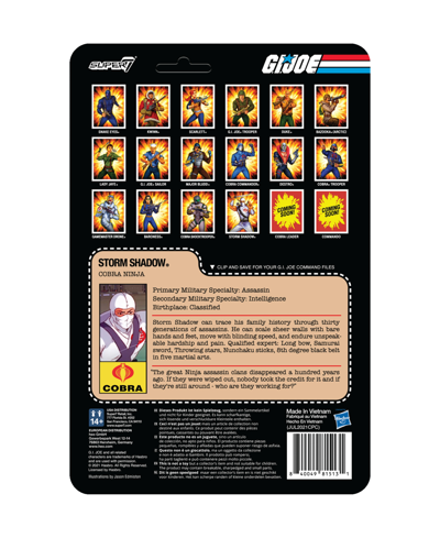 Shop Super 7 G.i. Joe Storm Shadow 3.75" Reaction Figure In Multi
