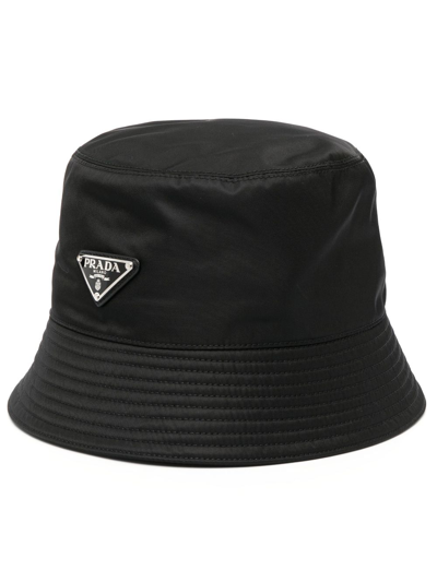 Shop Prada Black Re-nylon Bucket Hat
