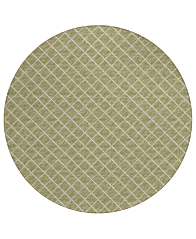 D Style York Yo1 4' X 4' Round Area Rug In Moss