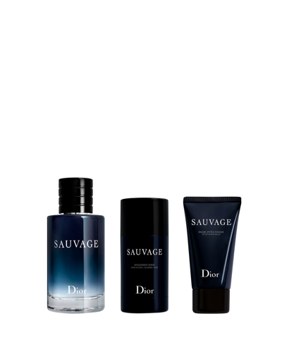 Shop Dior Men's 3-pc. Sauvage Eau De Toilette Gift Set In No Color
