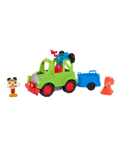 Shop Sesame Street Disney Junior Mickey Mouse Dino Safari Rover 6-piece Play Figures And Vehicle Playset In Multi