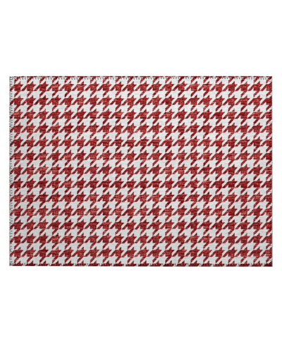 D Style Hinton Hn1 1'8" X 2'6" Area Rug In Red