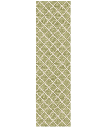 Shop D Style Victory Washable Vcy1 2'3" X 7'6" Runner Area Rug In Moss