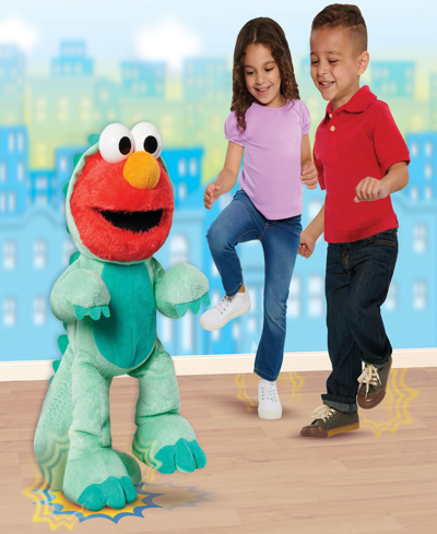 Shop Sesame Street Dino Stomp Elmo 13-inch Plush Stuffed Animal Sings And Dances In Multi