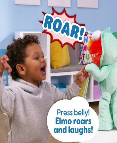 Shop Sesame Street Dino Stomp Elmo 13-inch Plush Stuffed Animal Sings And Dances In Multi