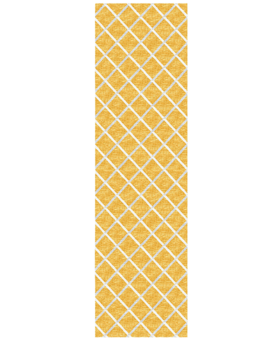 D Style York Yo1 2'3" X 12' Runner Area Rug In Gold