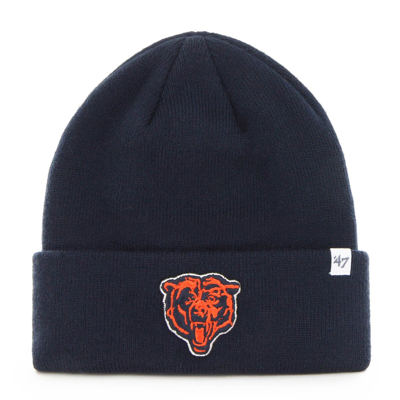Shop Lids '47 Men's Navy Chicago Bears Primary Alternate Logo Basic Cuffed Knit Hat