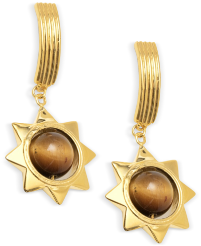 Shop Nectar Nectar New York 18k Gold-plated Matahari Sunny Drop Earrings In Gld