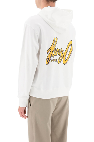 Shop Kenzo Hoodie With Archive Logo In White