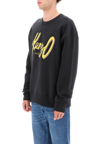 Shop Kenzo Archive Logo Sweatshirt In Black