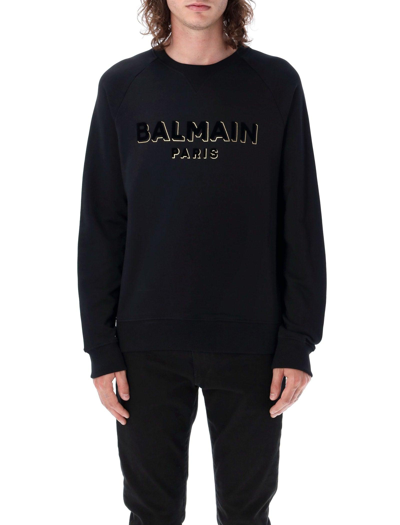 Balmain black online and gold sweatshirt
